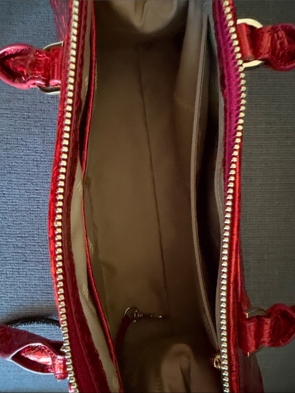 Brahmin Red Croc-Embossed Shoulder Bag - Brand New without tags - Picture 4 of 4